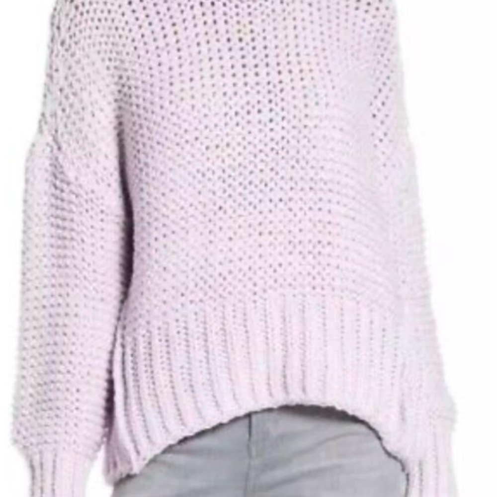 Free People My Only Sunshine Chunky Lilac Knit Sweater M NWT